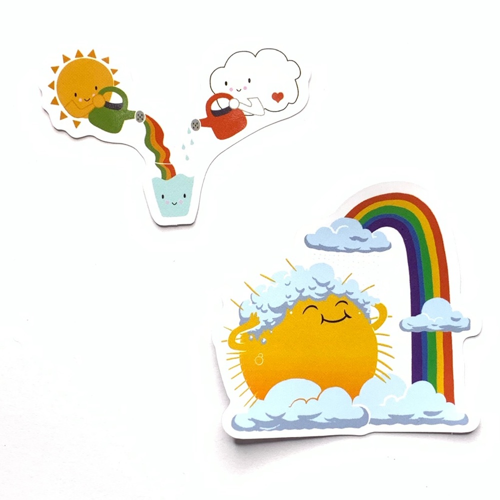 2pcs Weather Vinyl Stickers